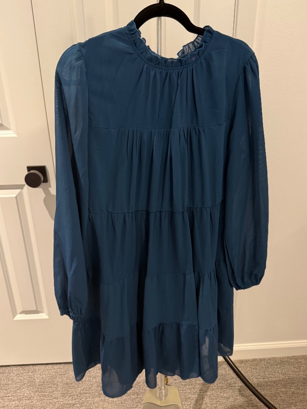 Kirundo teal long sleeve dress